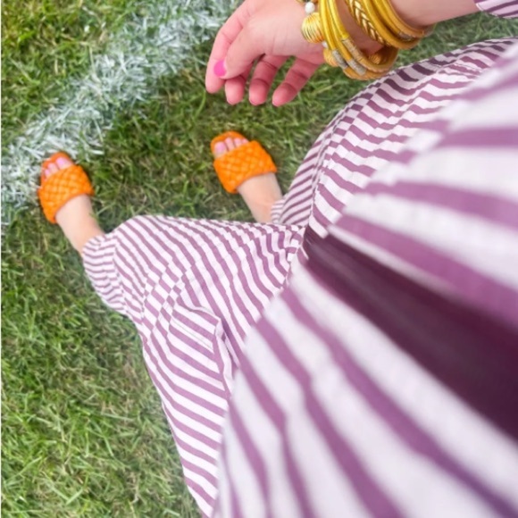 BURU Moms Only Jumpsuit in stripe outfit zip front floral details small S - Picture 7 of 7